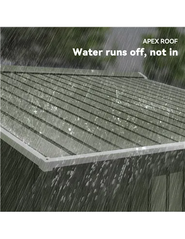 Outsunny 9 x 6ft Metal Garden Shed, Outdoor Storage Tool House with Ventilation Slots, Foundation Kit and Lockable Double Doors,