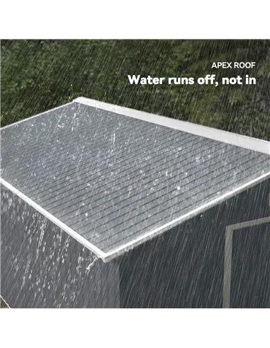 Outsunny 13 x 11ft Metal Garden Shed, Outdoor Storage Tool House with Ventilation Slots, Foundation Kit and Lockable Double Door