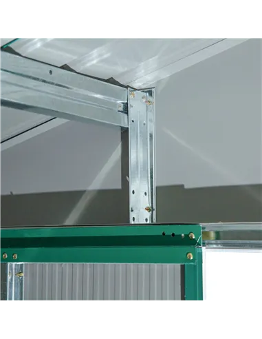 Outsunny 12.5 x 11.1ft Steel Sliding Door Storage Shed - Green