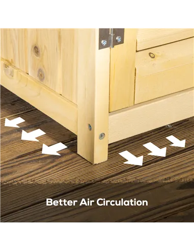 Outsunny 87 x 47 x 160cm Wooden Garden Shed, Sheds & Outdoor Storage with Asphalt Roof and 2 Lockable Doors, Natural