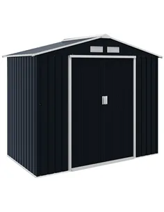 Outsunny 7 x 4ft Weatherproof Shed, Outdoor Bike Storage Shed with Ventilation Slots, Foundation Kit and Lockable Double Doors, 