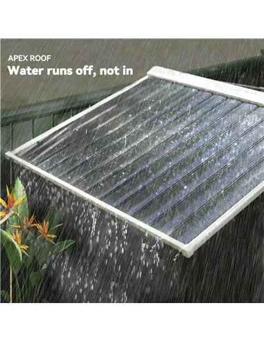 Outsunny 7 x 4ft Weatherproof Shed, Outdoor Bike Storage Shed with Ventilation Slots, Foundation Kit and Lockable Double Doors, 