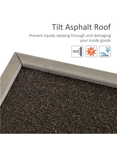 Outsunny Garden Shed Wooden Garden Storage Shed 2 Door Unit Solid Fir Wood Garage Tool Organisation Cabinet, 87L x 46.5W x 96.5H