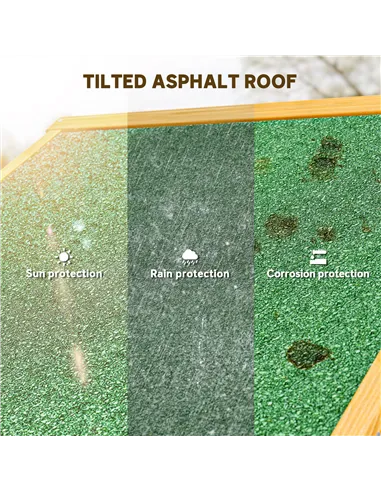 Outsunny Garden Shed Vertical Utility 3 Shelves Shed Wood Outdoor Garden Tool Storage Unit Storage Cabinet, 77 x 54.2 x 179cm - 