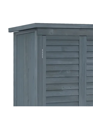 Outsunny 39.5 x 79cm Fir Wood Garden Shed - Grey