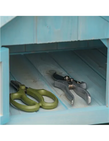 Outsunny Garden Shed Vertical Utility 3 Shelves Shed Wood Outdoor Garden Tool Storage Unit Storage Cabinet, 77 x 54.2 x 179cm - 