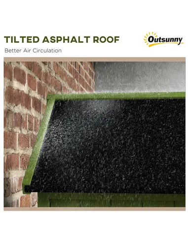 Outsunny Small Shed, Tall Slim Wooden Garden Shed with 3 Removable Shelves and Roof Hatch, Compact Outdoor Tool Storage Cabinet 