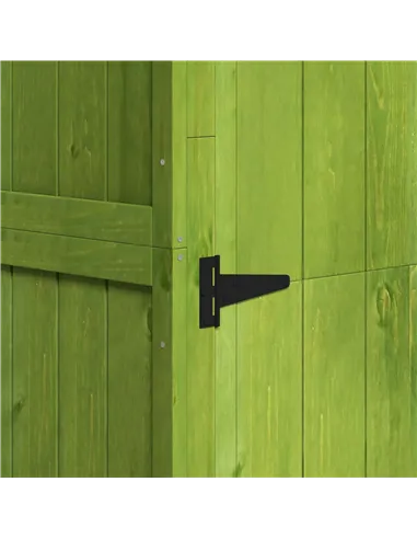 Outsunny Small Shed, Tall Slim Wooden Garden Shed with 3 Removable Shelves and Roof Hatch, Compact Outdoor Tool Storage Cabinet 