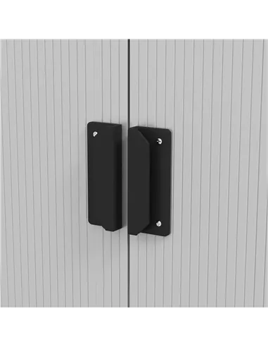 Outsunny Metal Bike Shed, Mobility Scooter Shed House with Foundation Kit, Ventilation, Doors, 9 x 6FT, Silver