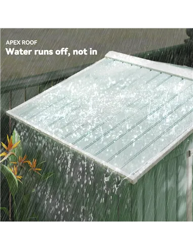 Outsunny 7 x 4ft Metal Garden Shed, Outdoor Storage Tool House with Ventilation Slots, Foundation Kit and Lockable Double Doors,