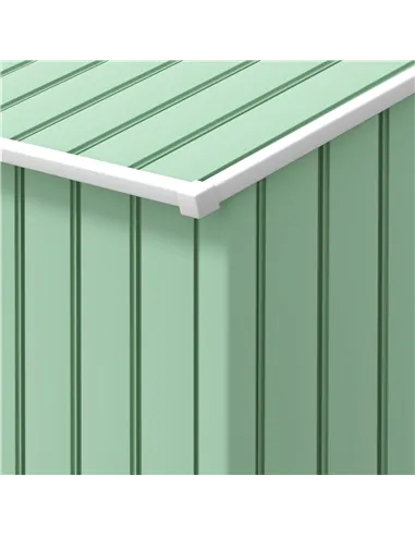 Outsunny 7 x 4ft Metal Garden Shed, Outdoor Storage Tool House with Ventilation Slots, Foundation Kit and Lockable Double Doors,