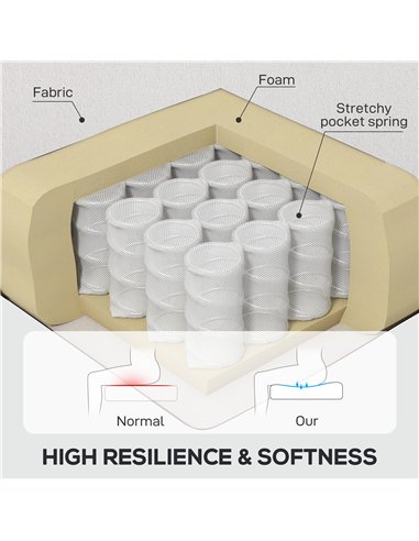 HOMCOM Wingback Accent Chair, Retro Upholstered Button Tufted Occasional Chair for Living Room and Bedroom, Cream White