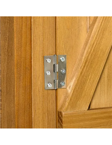 Outsunny 139 x 75 Fir Wood Garden Shed, with Asphalt Roof - Natural