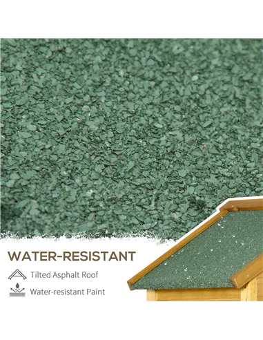 Outsunny Wooden Garden Storage Shed Utility Gardener Cabinet w/ 3 Shelves and 2 Door, 191.5cm x 79cm x 49cm, Natural wood effect