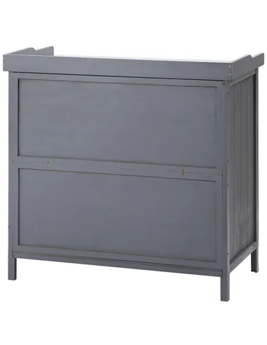 Outsunny Garden Storage Cabinet, Outdoor Tool Shed, Potting Bench Table with Galvanized Top and Two Shelves for Yard Tools or Po