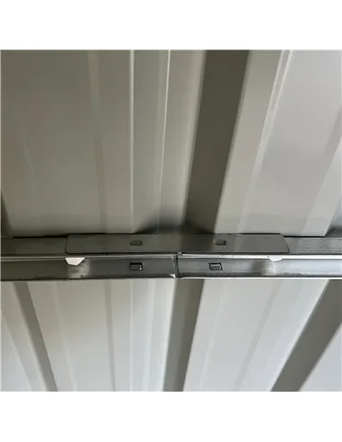 Outsunny 14 x 8ft Outdoor Garden Metal Storage Shed with Lockable Door, Tool Storage Box for Garden, Patio and Lawn, Grey