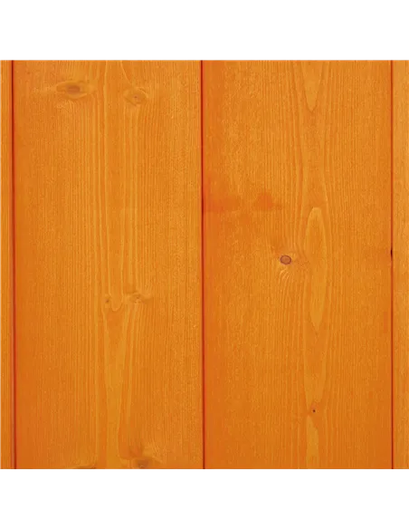 Outsunny Wooden Outdoor Storage Shed, Compact Utility Outdoor Tool Shed with Lockable Double Doors and Shelves, Orange