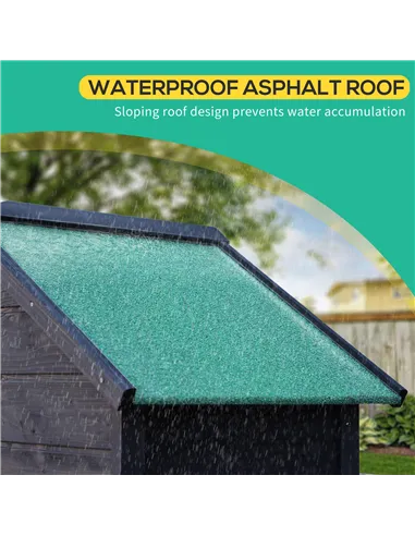 Outsunny Garden Shed 4-Tier Wooden Garden Outdoor Shed 3 Shelves Utility Gardener Cabinet Lockable 2 Doors - Grey