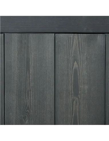 Outsunny Garden Shed 4-Tier Wooden Garden Outdoor Shed 3 Shelves Utility Gardener Cabinet Lockable 2 Doors - Grey