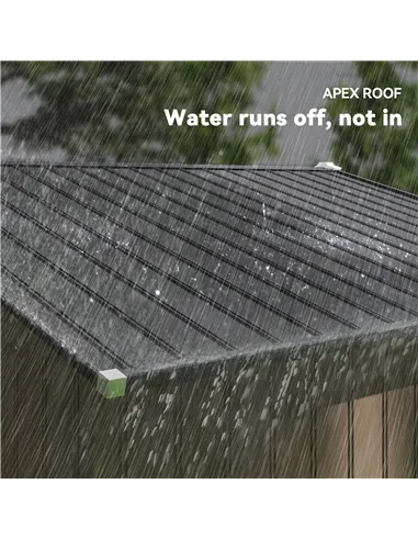 Outsunny 9 x 6ft Metal Garden Shed, Outdoor Storage Tool House with Ventilation Slots, Foundation Kit and Lockable Double Doors,