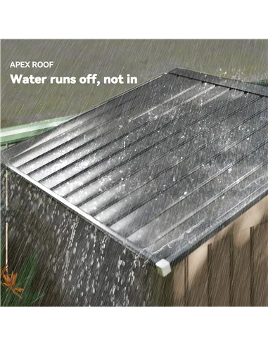 Outsunny 7 x 4ft Metal Garden Shed, Outdoor Storage Tool House with Ventilation Slots, Foundation Kit and Lockable Double Doors,