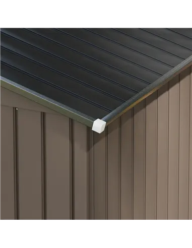 Outsunny 7 x 4ft Metal Garden Shed, Outdoor Storage Tool House with Ventilation Slots, Foundation Kit and Lockable Double Doors,