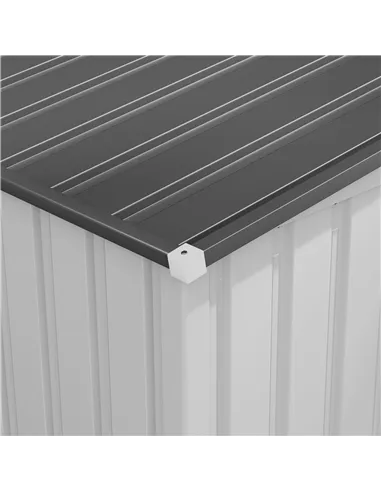 Outsunny 7 x 5ft Galvanised Metal Shed, with Sliding Door - White