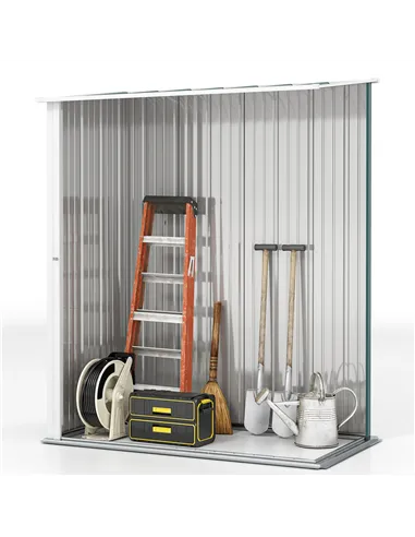 Outsunny 5.3 x 3.1ft Corrugated Steel Garden Shed - Green