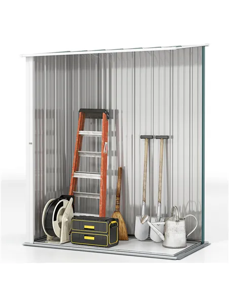 Outsunny 5.3 x 3.1ft Corrugated Steel Garden Shed - Green