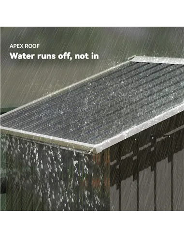 Outsunny 6.5x3.5ft Metal Garden Storage Shed for Outdoor Tool Storage with Double Sliding Doors and 4 Vents, Dark Grey