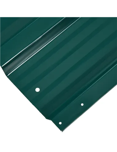Outsunny Set of 12 Corrugated Steel Roof Sheet Panels - Green