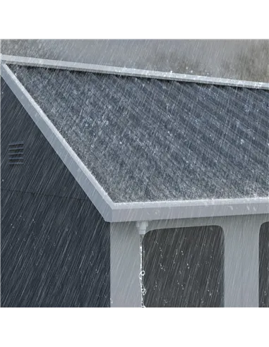 Outsunny 7 x 6ft Galvanised Garden Shed, with Latch - Dark Grey