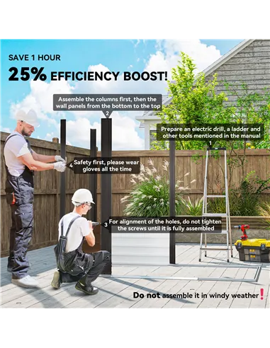 Outsunny 4 x 6ft Galvanised Steel Garden Shed, with Lock and Gloves - Oak