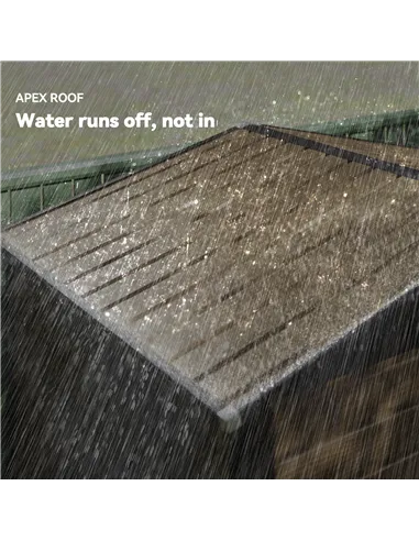 Outsunny 4 x 6ft Galvanised Steel Garden Shed, with Lock and Gloves - Oak