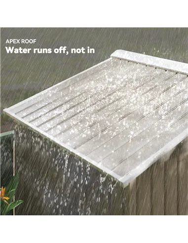 Outsunny 7 x 4ft Metal Garden Storage Shed with Vents, Floor Foundation Kit and Lockable Double Doors, Light Brown