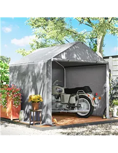 Outsunny 2 x 2m Garden Fabric Storage Tent - Grey 2