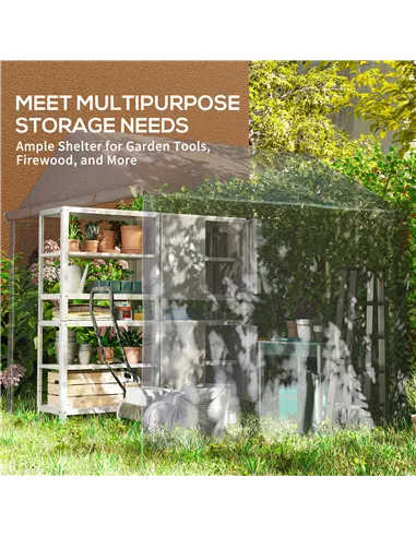 Outsunny 2 x 2m Garden Fabric Storage Tent - Grey