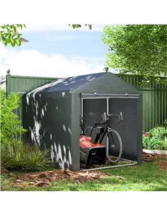 Outsunny 2.2 x 1.6 m Outdoor Storage Tent, with Accessories - Dark Grey 2