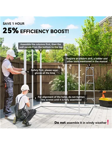 Outsunny 6 x 5ft Garden Shed, Plastic Shed with Floor, Window, Lockable Doors and Vents, Wood Effect Resin Tool Shed for Outdoor