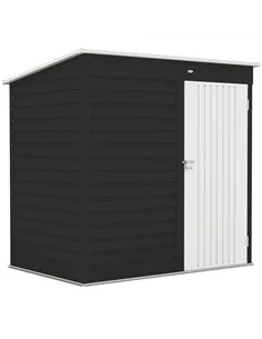 Outsunny 6 x 4ft Metal Garden Storage Shed, Outdoor Tool Storage Shed with Lockable Door and Gloves for Garden, Patio, Dark Grey