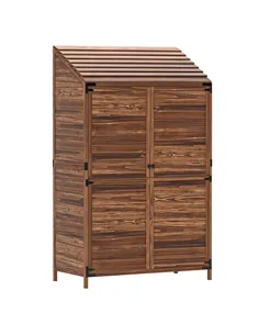 Outsunny 103.5 x 59 cm Wooden Garden Shed - Brown