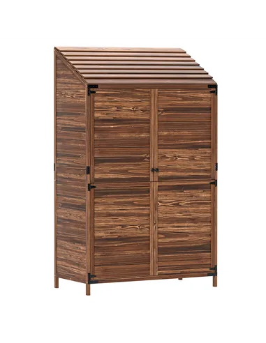 Outsunny 103.5 x 59 cm Wooden Garden Shed - Brown
