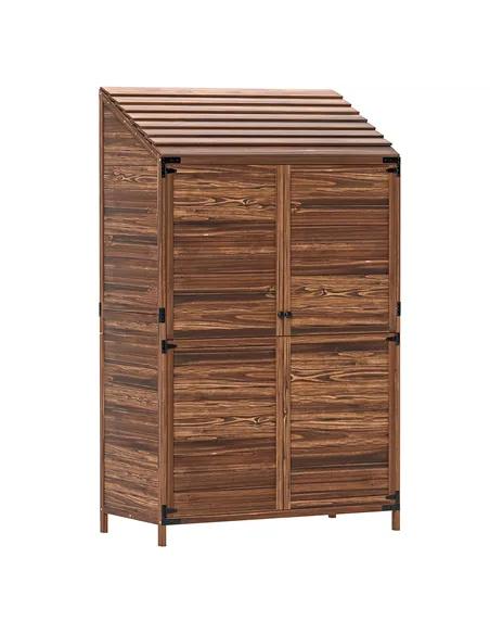Outsunny 103.5 x 59 cm Wooden Garden Shed - Brown