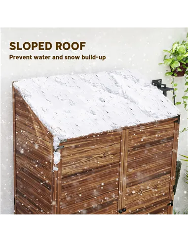 Outsunny 103.5 x 59 cm Wooden Garden Shed - Brown