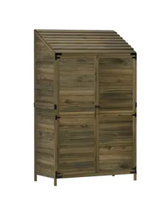 Outsunny 103.5 x 59 cm Wooden Garden Shed - Brown