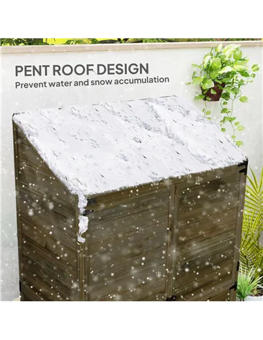 Outsunny 103.5 x 59 cm Wooden Garden Shed - Brown