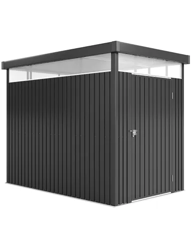 Outsunny 5.3 x 8.5ft Galvanised Steel Garden Shed, Metal Shed with Roof Windows, Leakage Holes and Lockable Wide Door for Outdoo