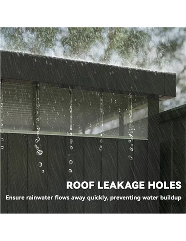 Outsunny 5.3 x 8.5ft Galvanised Steel Garden Shed, Metal Shed with Roof Windows, Leakage Holes and Lockable Wide Door for Outdoo