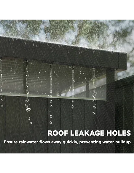 Outsunny 5.3 x 8.5ft Galvanised Steel Garden Shed, Metal Shed with Roof Windows, Leakage Holes and Lockable Wide Door for Outdoo