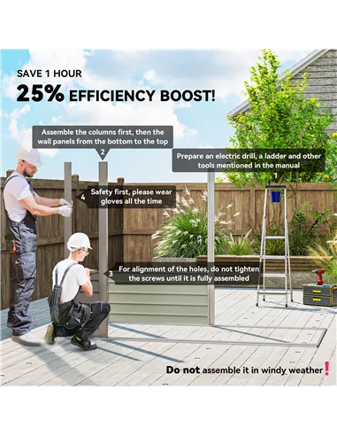 Outsunny 3.7 x 7.9ft Galvanised Steel Shed, with Latched Door and Padlock - Light Grey